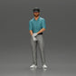 Diorama Modelismo Foto de Producto 12: Figura de Diorama: Miniatura de golfista de pie con gorra, guante y palo de golf - Figura de diorama (Ref Nr. A143)