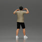 Diorama modelismo foto de producto 3: Diorama-miniatura: Hombre en camisa y pantalones cortos lleva a una mujer sobre los hombros (Ref Nr. A81)