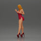 Diorama Modelismo Foto de producto 4: Figura femenina de diorama: Mujer elegante de pie en vestido rojo con zapatos de plataforma (Ref Nr. A134)