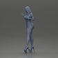 Diorama modelismo foto de producto 10: Figura femenina de diorama: Mujer elegante de pie con vestido rojo y zapatos de plataforma (Ref Nr. A134)