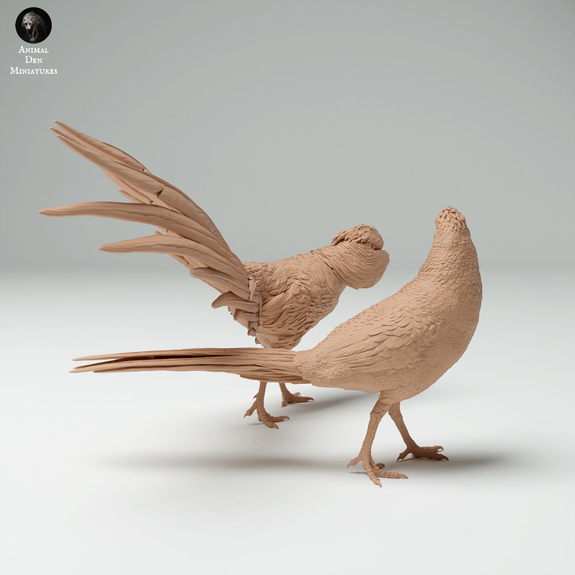 Produktfoto Tier Figur Diorama, Modellbau: 0: Wildtier Figuren: Goldfasan Männchen und Weibchen (Ref 25_02_04)