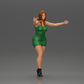 Foto de producto de modelismo de diorama 1: Figura de diorama: Mujer con vestido hasta la rodilla y zapatos de tacón, brazos extendidos (Ref Nr. A58)