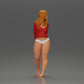 Foto de producto de modelismo de diorama 2: Figura de miniatura femenina para diorama, bikini y camiseta de manga larga, manos atrás (Ref Nr. A53)