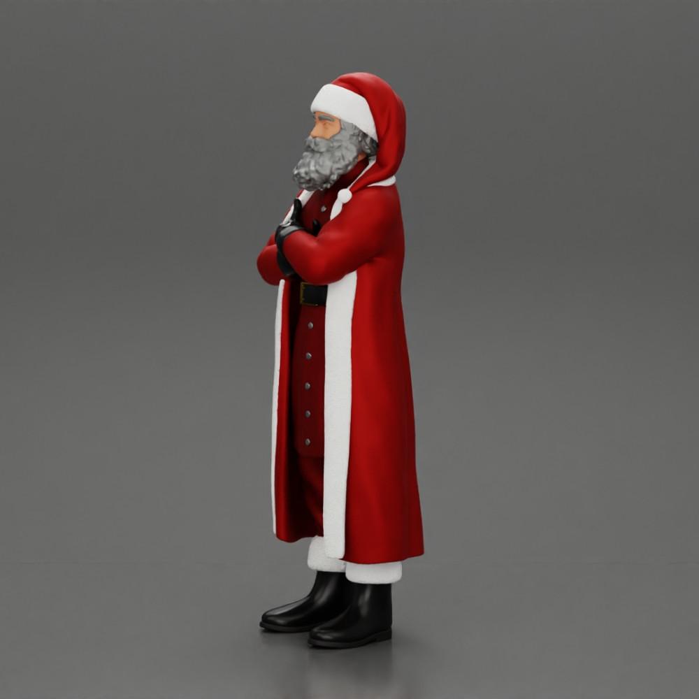 Foto del producto de modelismo de diorama 5: Miniatura de Papá Noel, de pie con los brazos cruzados para diorama (Ref Nr. A51)