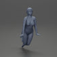 Foto del producto de modelismo diorama 7: Miniatura de diorama: Mujer en traje de baño de una pieza inclinada hacia adelante en el borde de la piscina (Ref Nr. A55)
