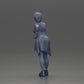 Foto del producto de modelismo de diorama 10: figura en miniatura: niña en top y pantalones cortos, camiseta atada a la cintura, brazo levantado (Ref Nr. A56)