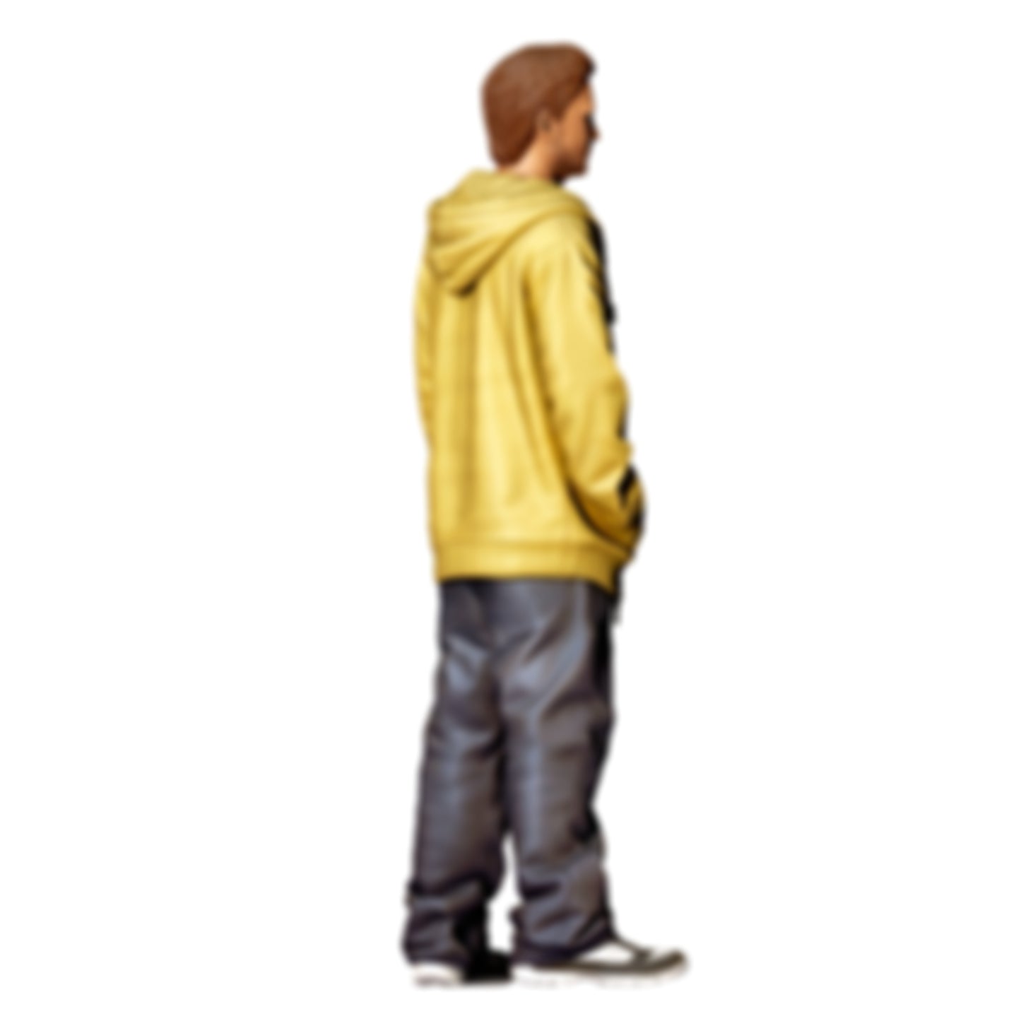 3DP Miniatures 2: Stehende Figur: Mann mit Kapuzenjacke & T-Shirt (Ref. Nr. 510)