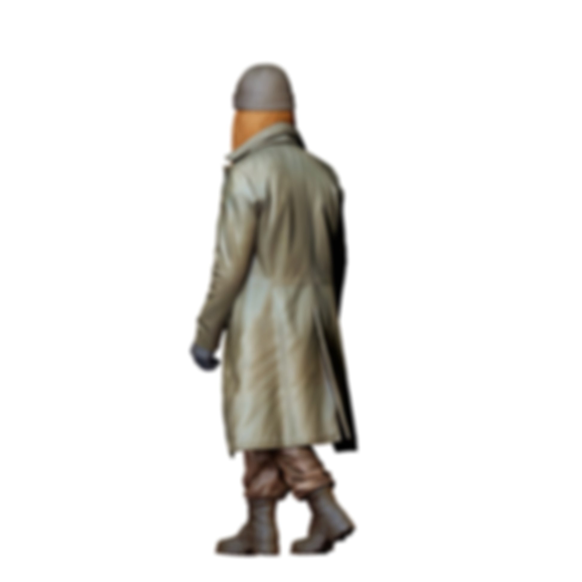 3DP Miniatures 2: Stehende Figur: Mann mit langem Mantel, Mütze, Handschuhen & Stiefeln (Ref. Nr. 494)