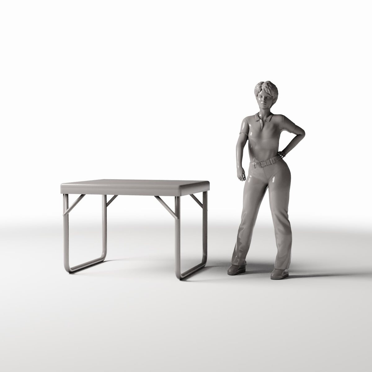 Diorama Modellbau Produktfoto 1: Diorama Möbel: Robuster Arbeitstisch für Lager und Werkstatt (Ref. 417D)