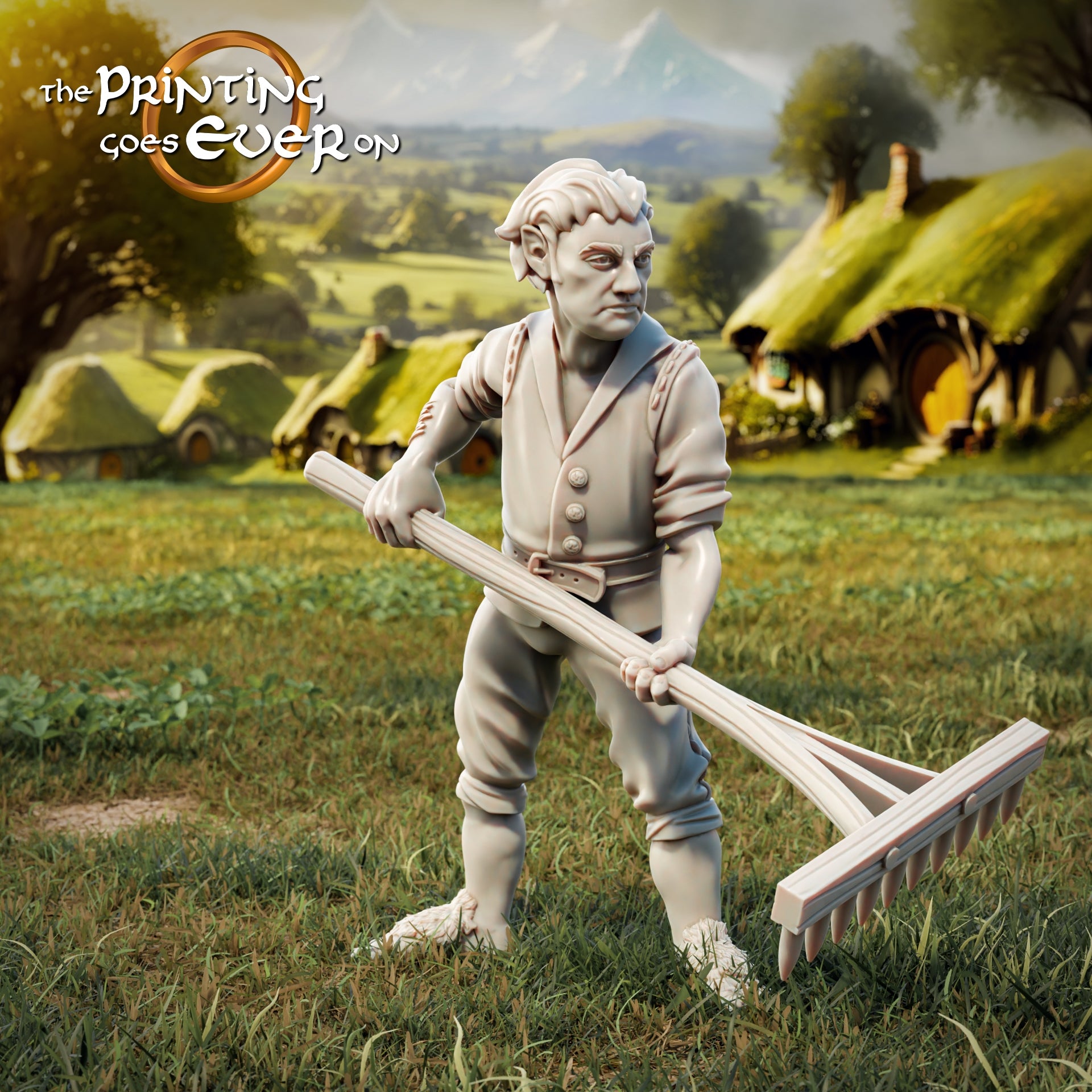Foto del producto Tabletop 28mm The Printing Goes Ever On (TPGEO) 0: Halflings aldeanos - Habitantes en la vida cotidiana