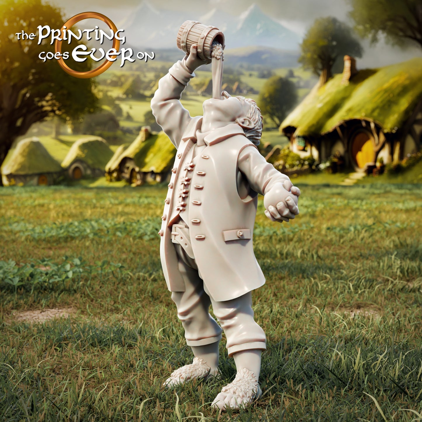 Foto del producto Tabletop 28mm The Printing Goes Ever On (TPGEO) 0: Halflings aldeanos - Habitantes en la vida cotidiana