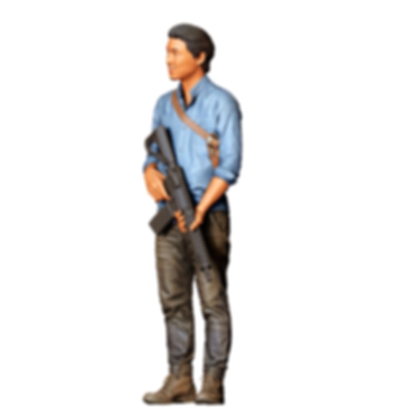 3DP Miniatures 3: Stehende Figur: Mann mit Gewehr und Schultergurt (Ref. Nr. 495)