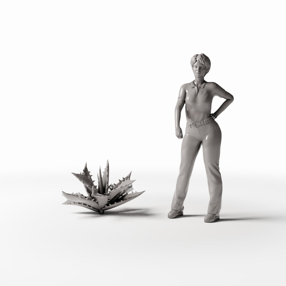 Foto de producto de modelismo de dioramas 1: Plantas para diorama: planta de agave con hojas dentadas (Ref. 514D)