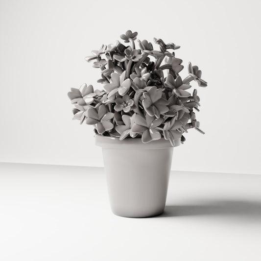 Diorama Modellbau Produktfoto 1: Diorama Pflanze: Oxalis-Klee im Blumentopf (Ref. 58D)