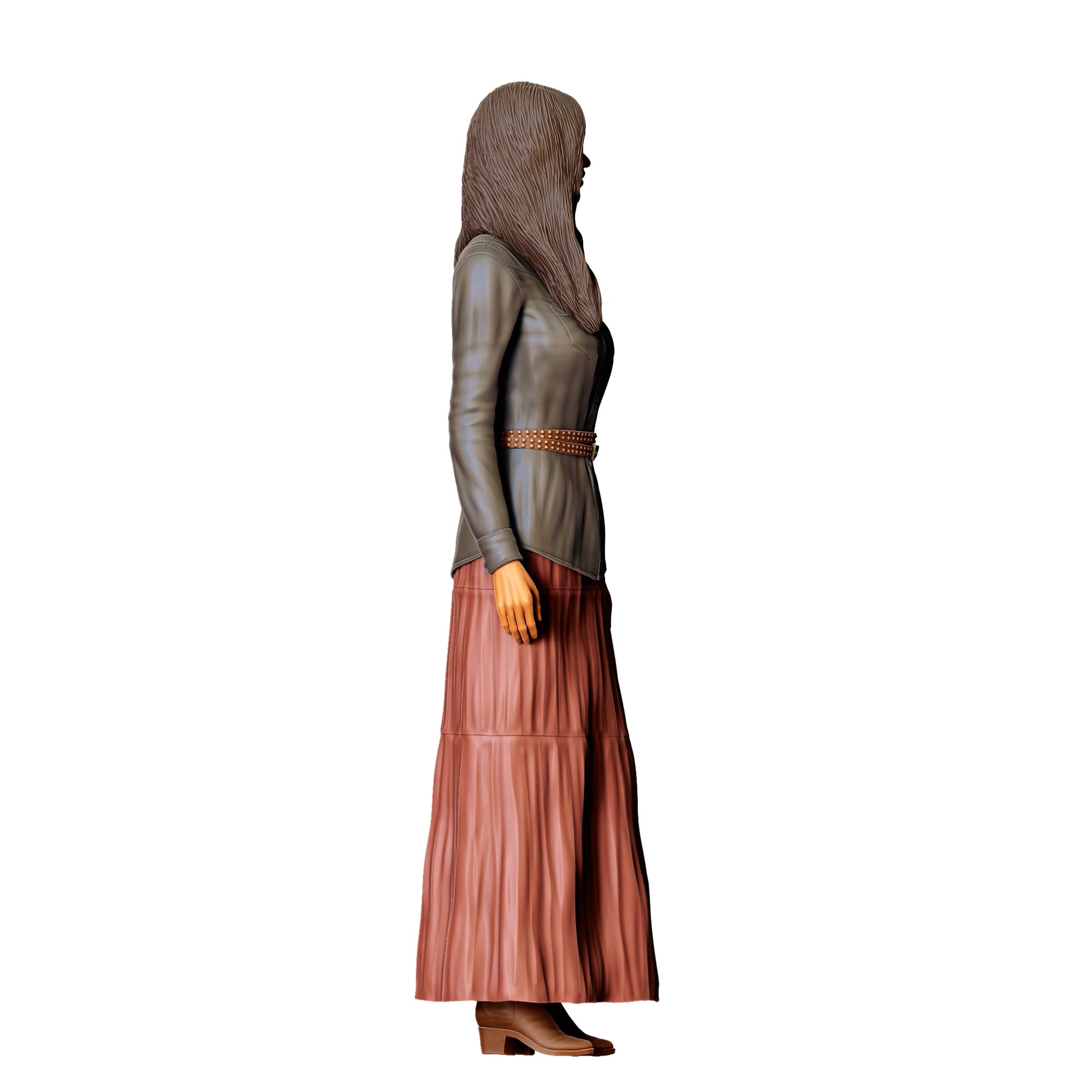 3DP Miniatures 1: Stehende Figur: Frau mit langem Rock, Hemd & Gürtel (Ref. Nr. 461)
