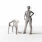 Foto de producto de diorama y modelismo 1: Mobiliario para dioramas: silla de plástico con reposabrazos (Ref. 652D)