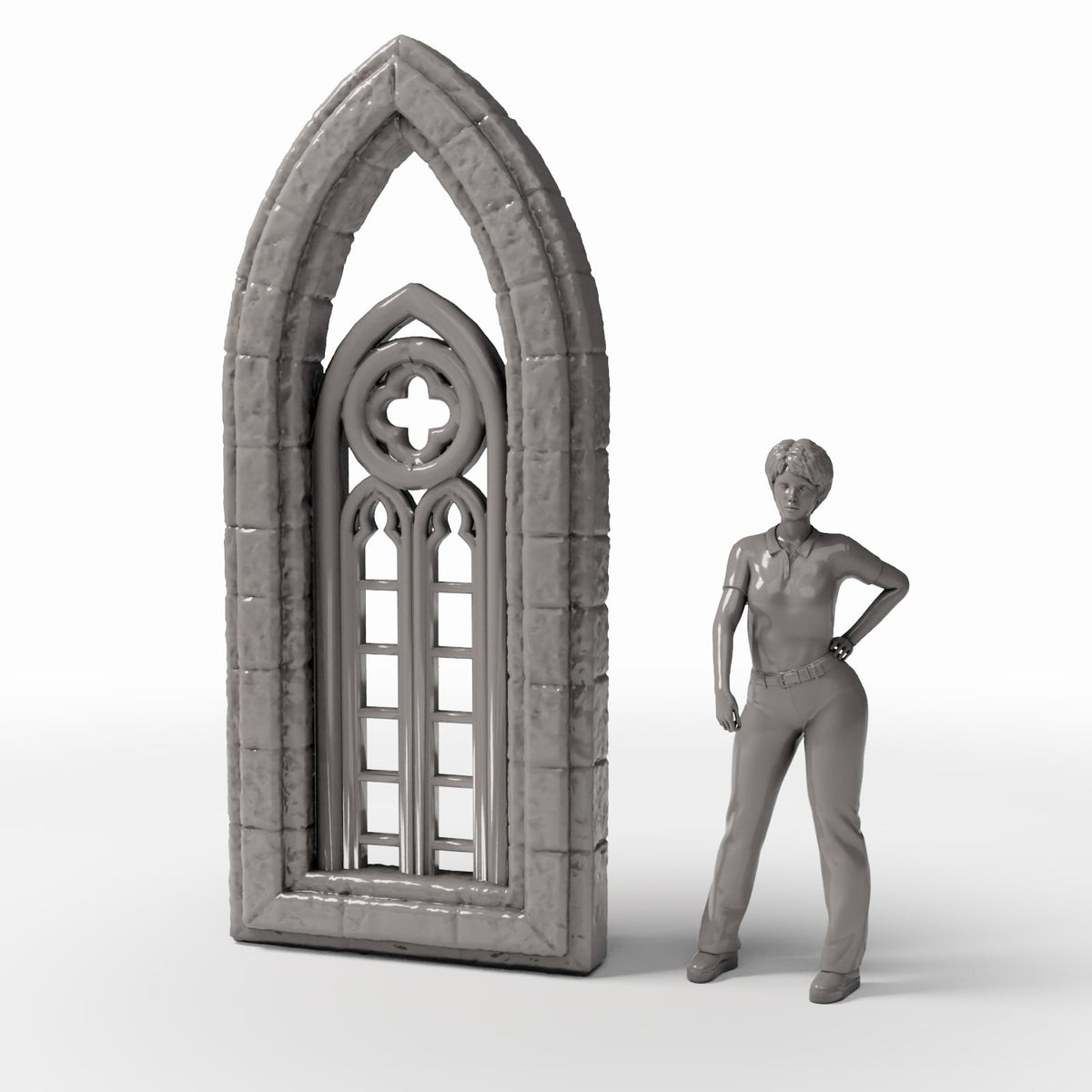 Foto de producto de diorama y modelismo 1: Edificio para diorama: ventana gótica de iglesia, estrecha (Ref. 666D)