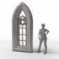 Foto de producto de diorama y modelismo 1: Edificio para diorama: ventana gótica de iglesia, estrecha (Ref. 668D)