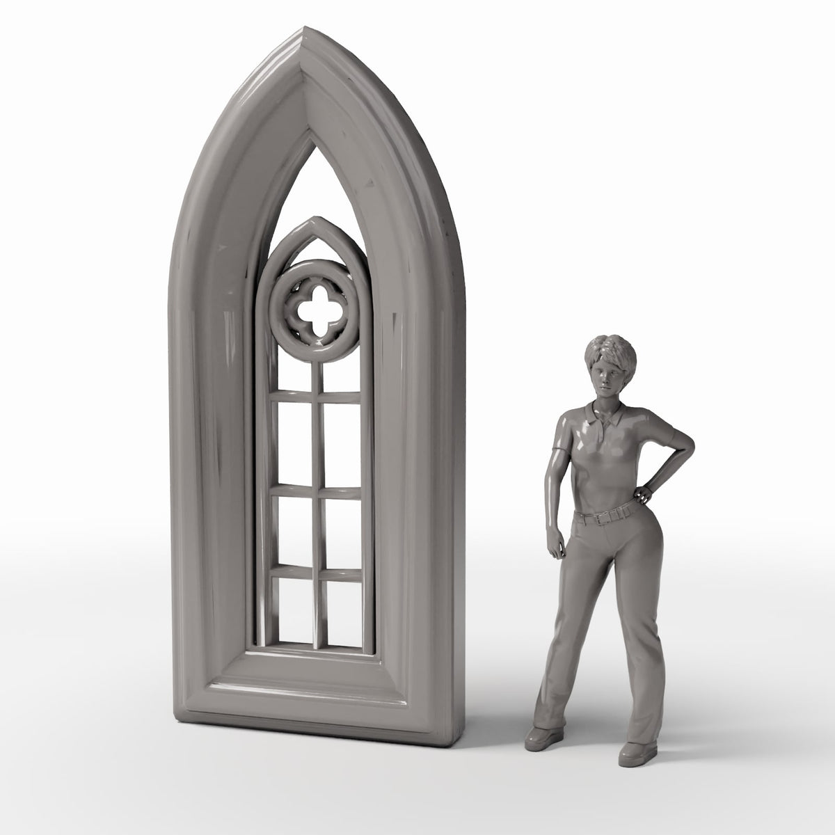 Foto de producto de diorama y modelismo 1: Edificio para diorama: ventana gótica de iglesia, estrecha (Ref. 668D)