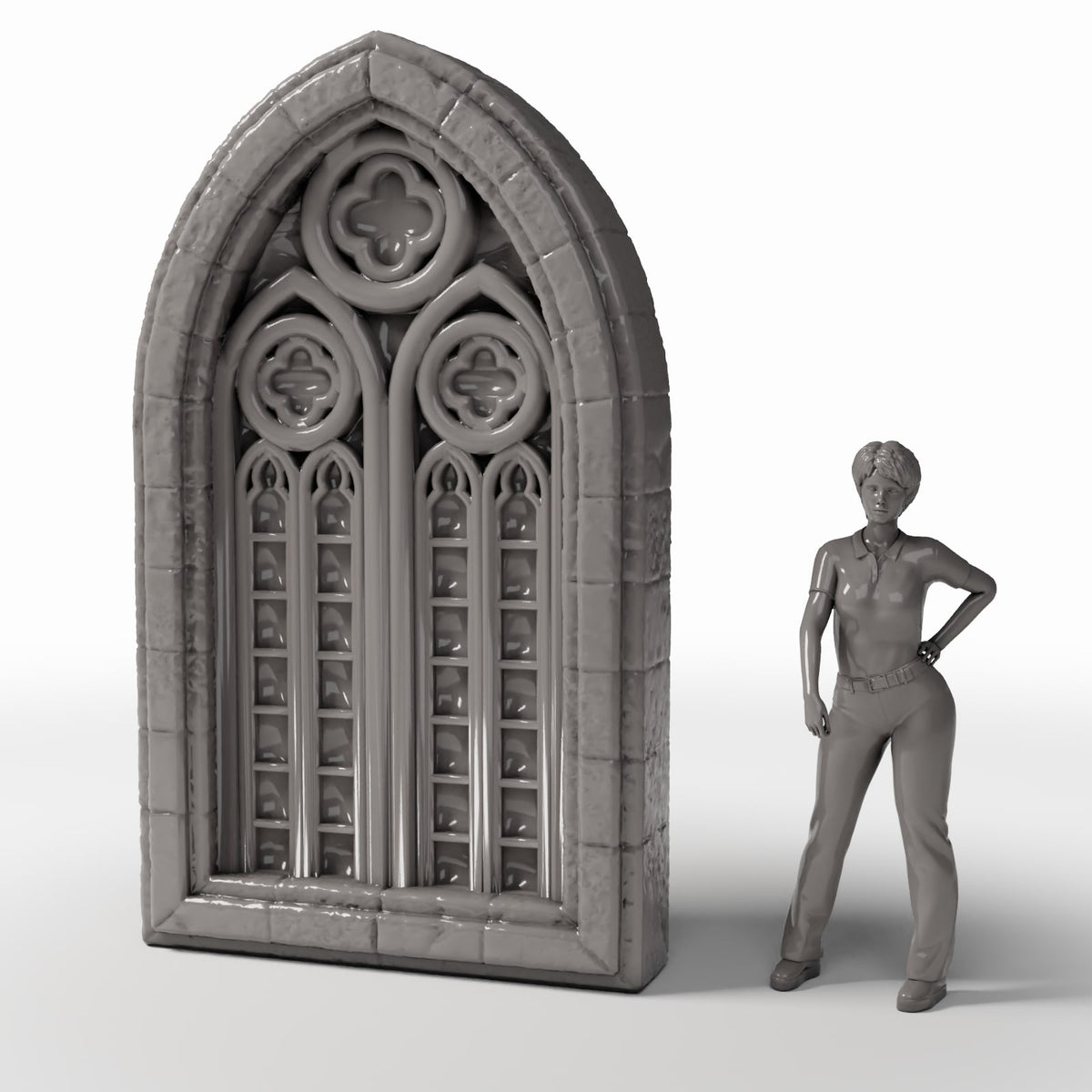 Foto de producto de diorama y modelismo 1: Edificio para diorama: ventana gótica de iglesia ancha (Ref. 678D)