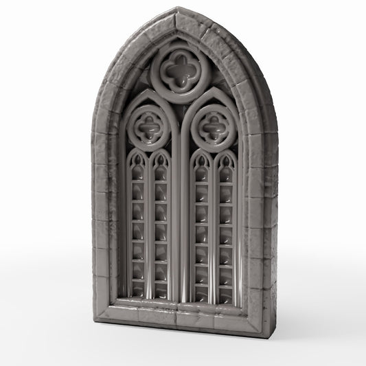 Foto de producto de diorama y modelismo 0: Edificio para diorama: ventana gótica de iglesia ancha (Ref. 678D)