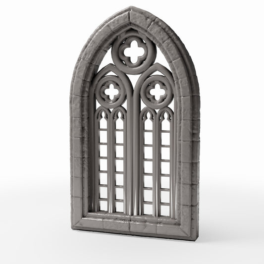 Foto de producto de diorama y modelismo 0: Edificio para diorama: ventana gótica de iglesia como medio elemento (Ref. 679D)