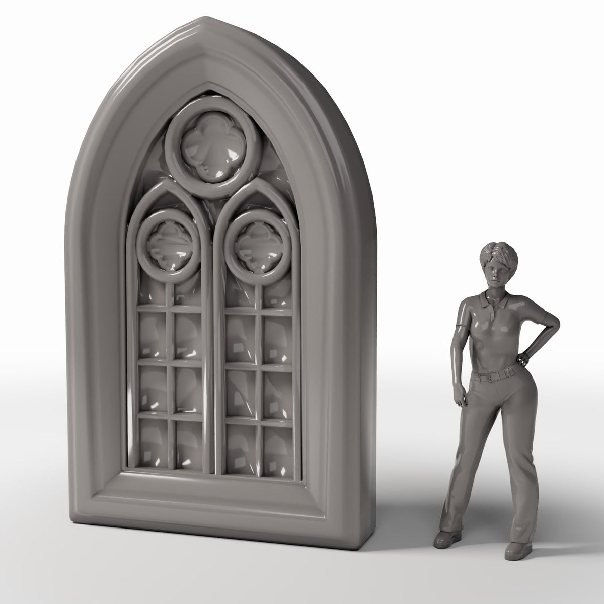 Foto de producto de diorama y modelismo 1: Edificio para diorama: ventana de iglesia gótica con tracería (Ref. 680D)