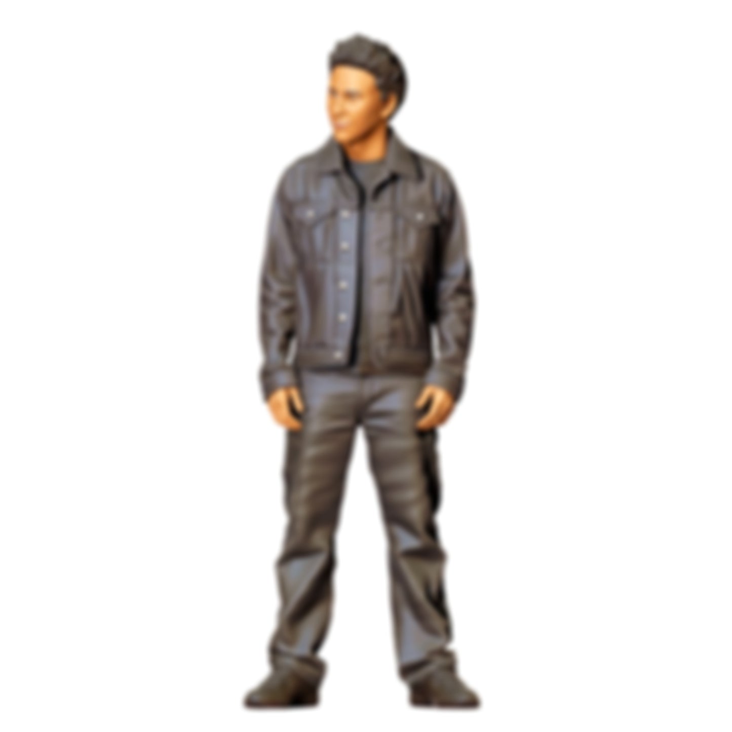 3DP Miniatures 0: Stehende Figur: Karosseriemechaniker mit Jacke (Ref. Nr. 478)