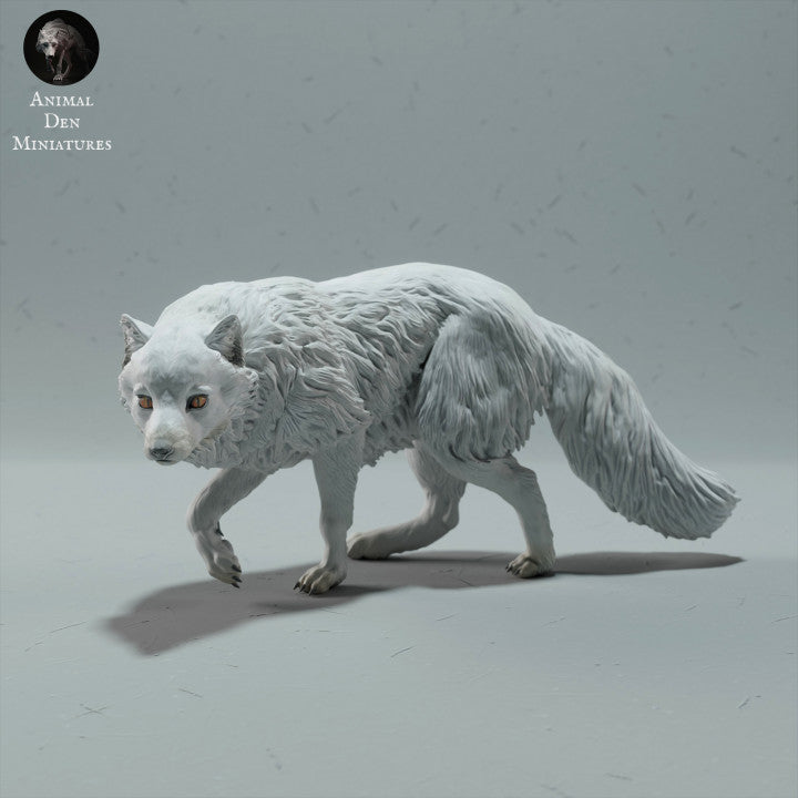 Foto del producto, figura de animal Animal Den Miniatures 0: figura de animal polar: zorro ártico (22_12_18)