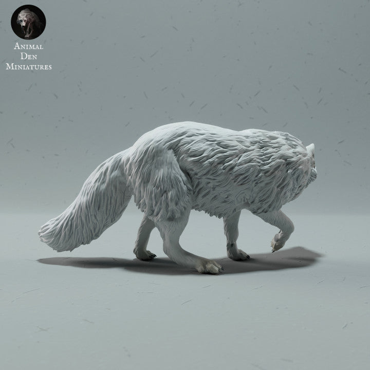 Foto del producto, figura de animal Animal Den Miniatures 2: Figura de animal polar: zorro polar (22_12_18)