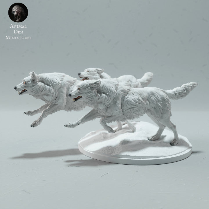Foto de producto de figura animal Animal Den Miniatures 0: Figura animal del Ártico: lobos polares - caminando (23_01_12)