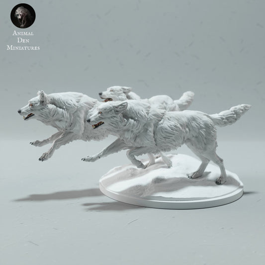 Foto de producto de figura animal Animal Den Miniatures 0: Figura animal del Ártico: lobos polares - caminando (23_01_12)