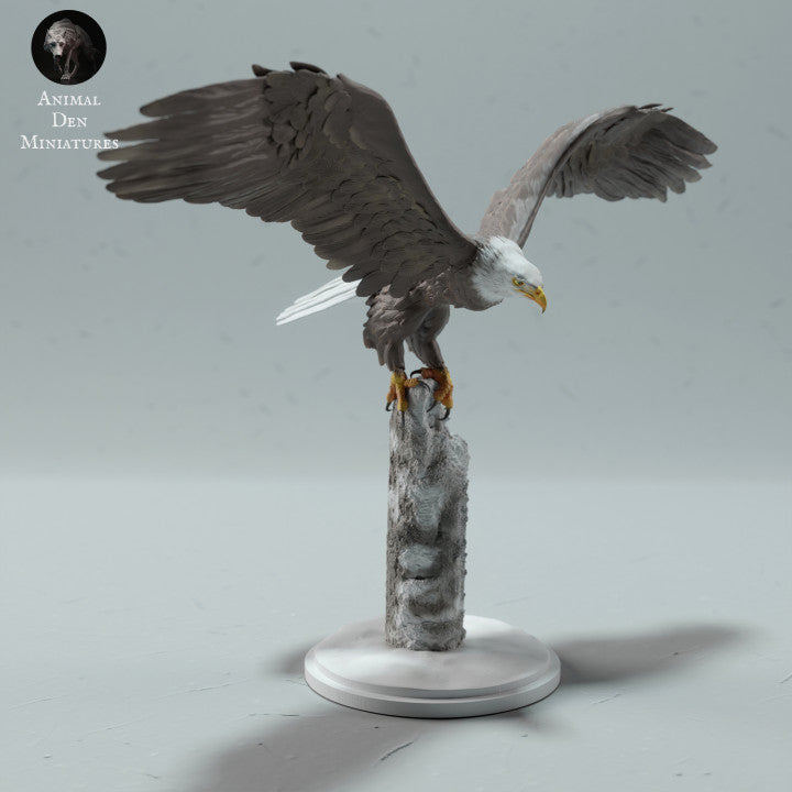 Foto de producto de figura animal Animal Den Miniatures 0: figura animal de ave silvestre: águila calva (23_01_13)