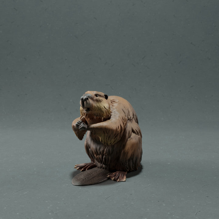 Foto de producto de figura animal Animal Den Miniatures 0: Figura de animal salvaje: castor canadiense (22_10_07)