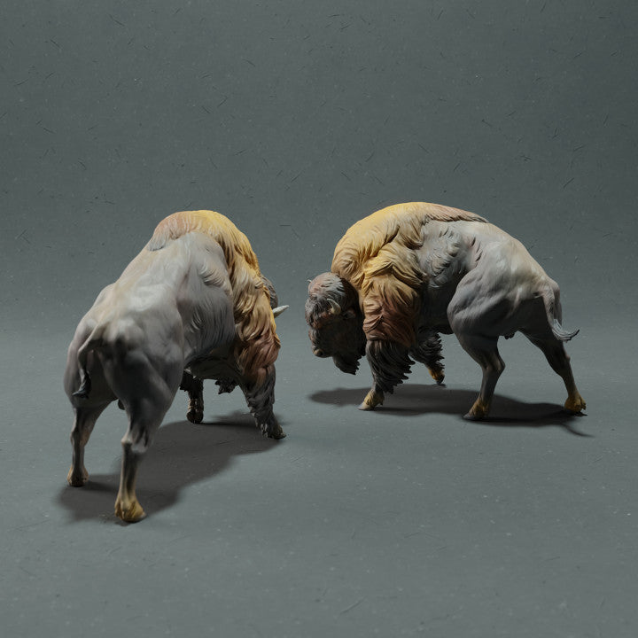 Foto de producto figura animal Animal Den Miniatures 3: figura de animal salvaje: bisonte americano - luchando (22_10_13)