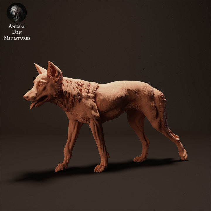 Foto de producto, figura de animal Animal Den Miniatures 0: animal salvaje, figura de animal: dingo caminando (23_04_07)