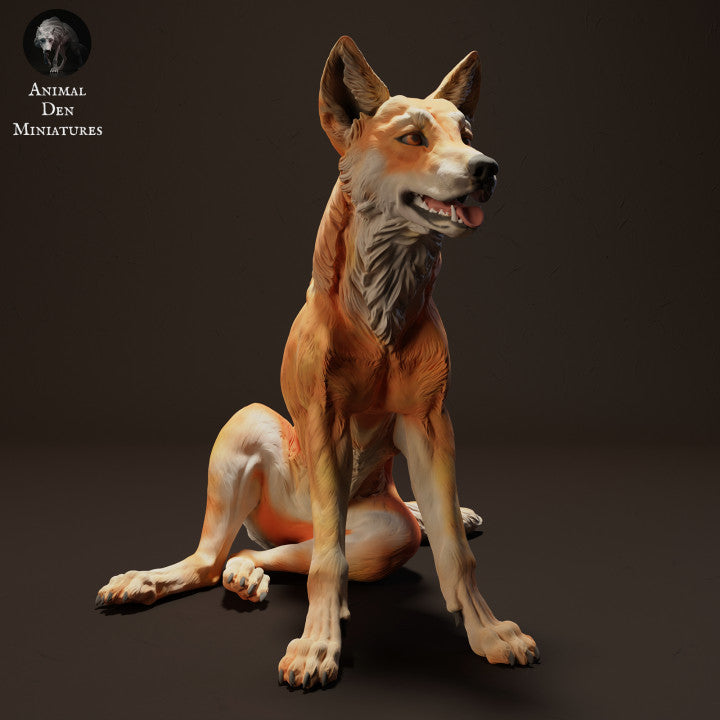 Foto de producto de figura animal Animal Den Miniatures 0: figura de animal salvaje: dingo sentado (23_04_08)