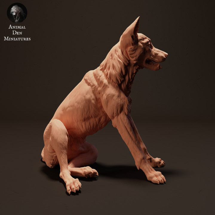 Foto de producto de figura animal Animal Den Miniatures 1: Figura de animal salvaje: dingo sentado (23_04_08)