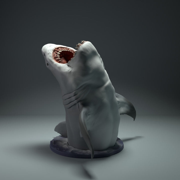 Foto de producto, figura de animal Animal Den Miniatures 0: animal marino: tiburón blanco saltando fuera del agua (22_09_09)
