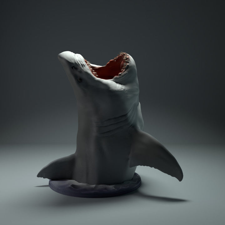 Foto de producto, figura animal Animal Den Miniatures 1: Animal marino, figura animal: tiburón blanco saltando fuera del agua (22_09_09)