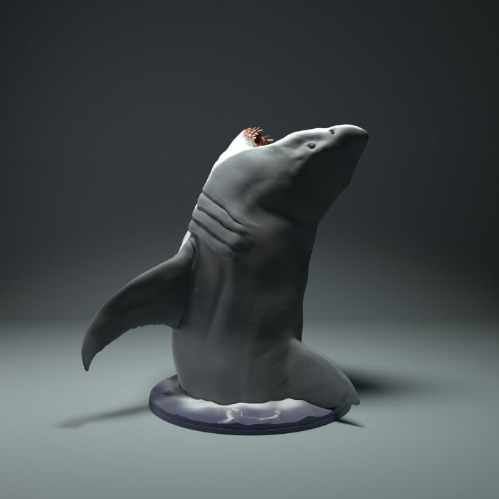 Foto de producto figura de animal Animal Den Miniatures 2: Figura de animal marino: tiburón blanco saltando fuera del agua (22_09_09)