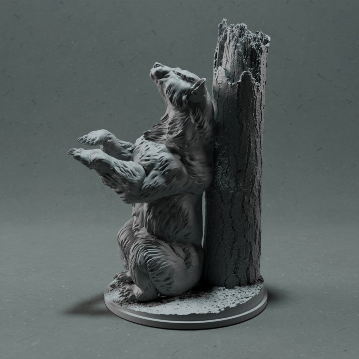Foto de producto de figura animal Animal Den Miniatures 0: figura de animal salvaje: oso grizzly rascándose (22_10_11)