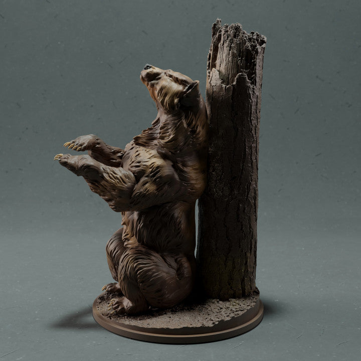 Foto de producto, figura de animal Animal Den Miniatures 1: Figura de animal salvaje: oso grizzly rascándose (22_10_11)