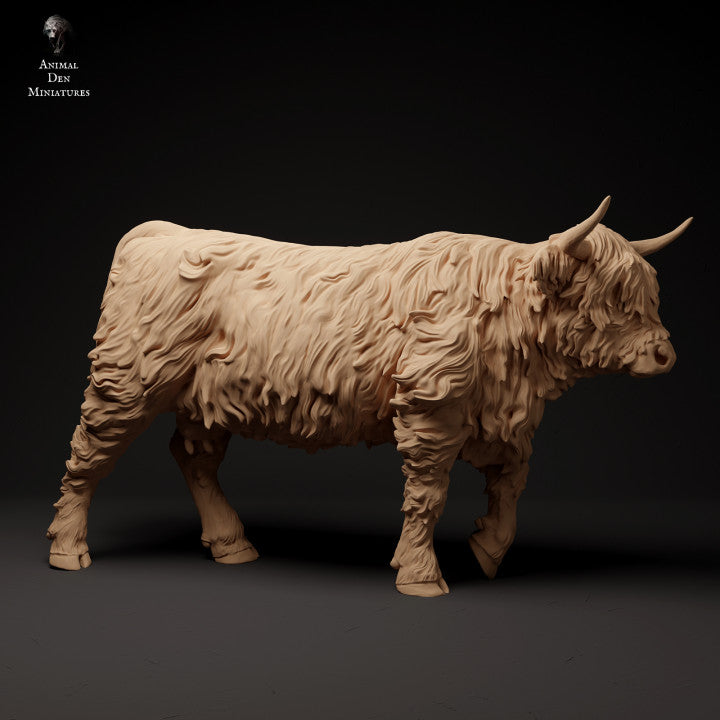 Foto del producto figura de animal diorama, modelismo: 0: Highland Cattle escocés caminando: Animales del norte de Europa
