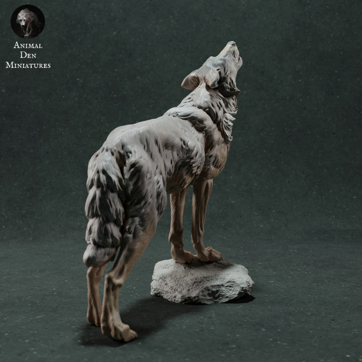 Foto de producto figura de animal Animal Den Miniatures 1: Figura de animal salvaje: lobo ibérico - aullando (22_11_12)