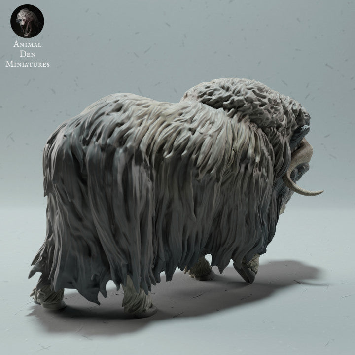 Foto de producto de figura animal Animal Den Miniatures 2: Figura de animal salvaje: buey almizclero (22_12_14)