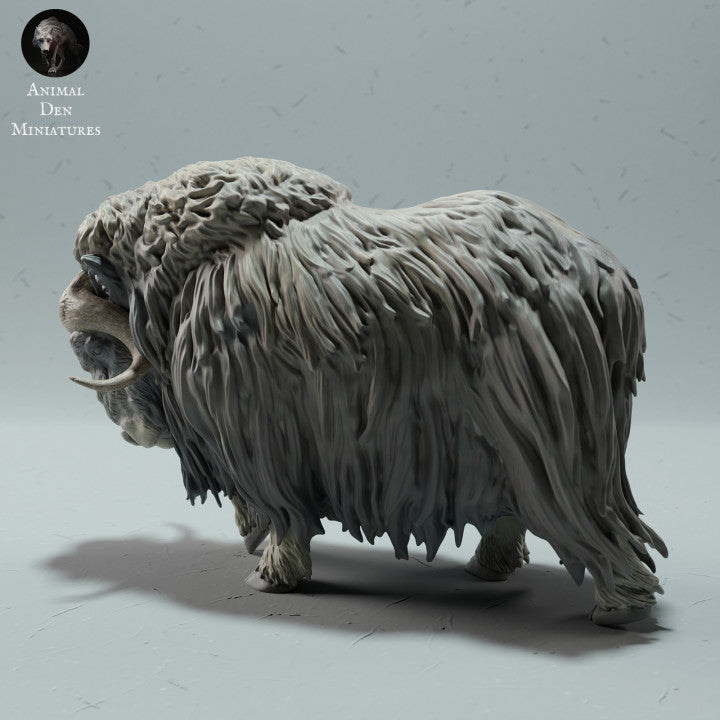 Foto de producto de figura animal Animal Den Miniatures 3: Figura de animal salvaje: buey almizclero (22_12_14)