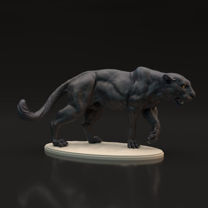 Foto de producto, figura de animal Animal Den Miniatures 5: Figura de animal salvaje: pantera negra - jaguar (22_06_04)