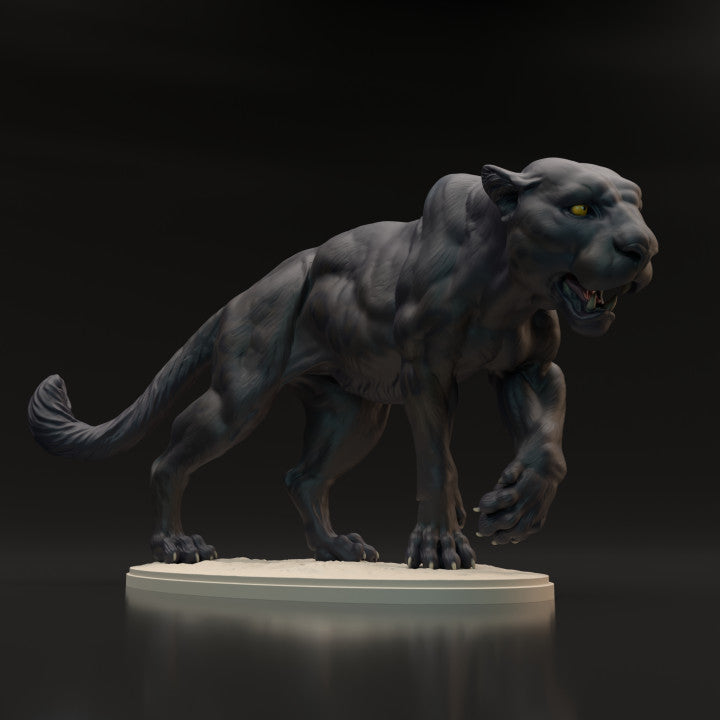 Foto de producto de figura animal Animal Den Miniatures 11: Figura de animal salvaje: pantera negra - jaguar (22_06_04)