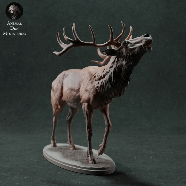 Foto de producto figura de animal Animal Den Miniatures 0: Figura de animal salvaje: ciervo rojo - bramando (22_11_11)
